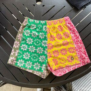 TEDDY FRESH - Floral Jacquard Terry Shorts XS (fits size 2-4)